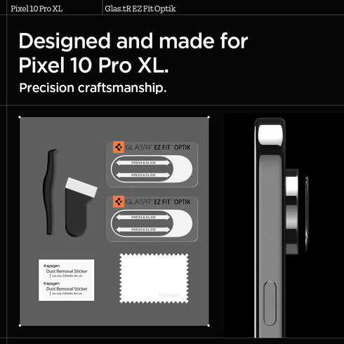 Spigen Pixel 10 Pro XL Lens Protector - Optik EZ Fit (2 Pack)